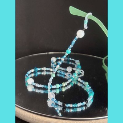 brillenkoordje, turquiose blauw