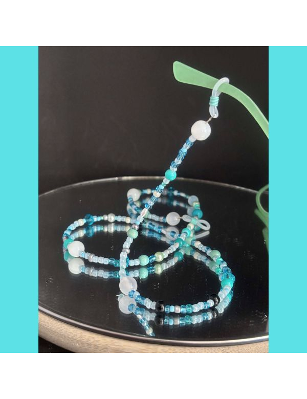brillenkoordje, turquiose blauw