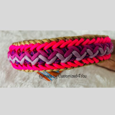 Handmade halsband Helmy's Indianer 55 cm tot 65 cm