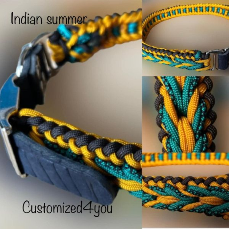 Handmade halsband Fonsi's Indian summer 45 cm tot 55 cm