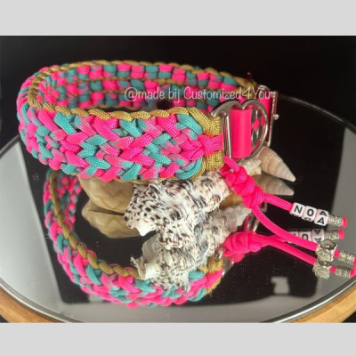 Handmade halsband Pumpkin mini 55 cm tot 65 cm