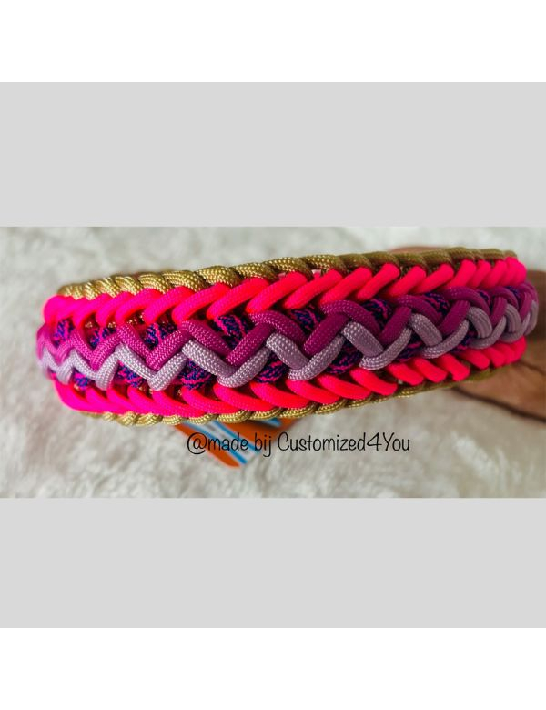 Handmade halsband Helmy's Indianer 55 cm tot 65 cm Handmade halsband Helmy's Indianer 55 cm tot 65 cm