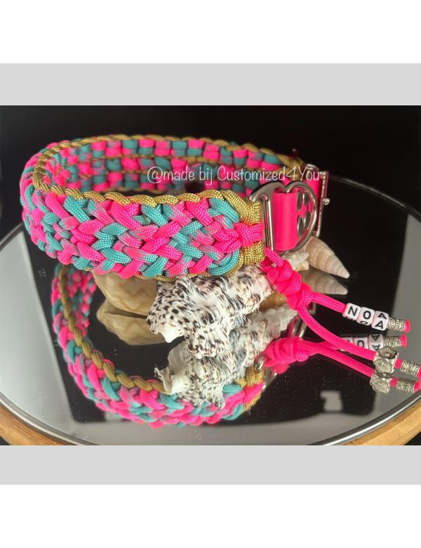 Handmade halsband Pumpkin mini 45 cm tot 55 cm