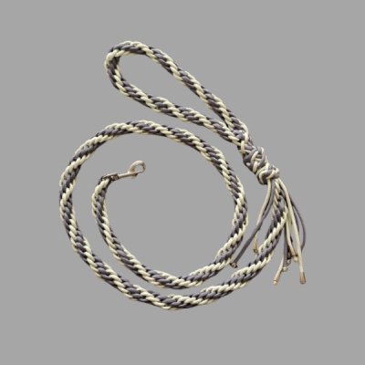 hondenlijn handmade grijs/glow in the dark ca 120cm