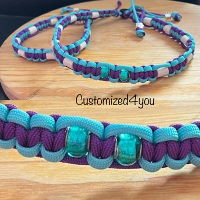 Tekenband Cobra met acryl kralen