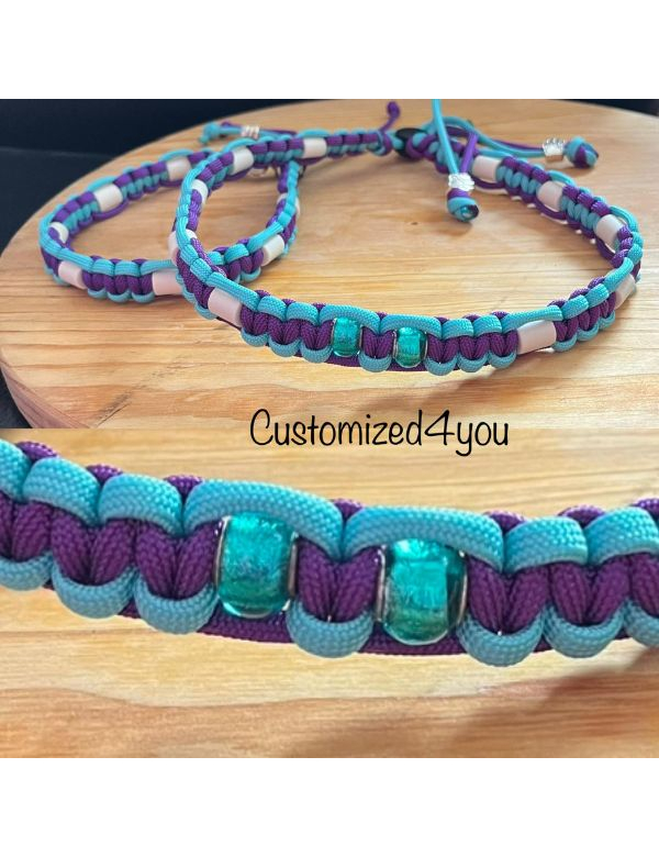 Tekenband Cobra met acryl kralen