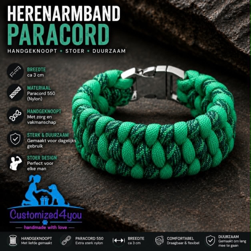 Paracord herenarmband Trilobite
