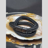 Stoere heren armband zwart