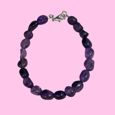amethist natuurstenen armbandje handmade