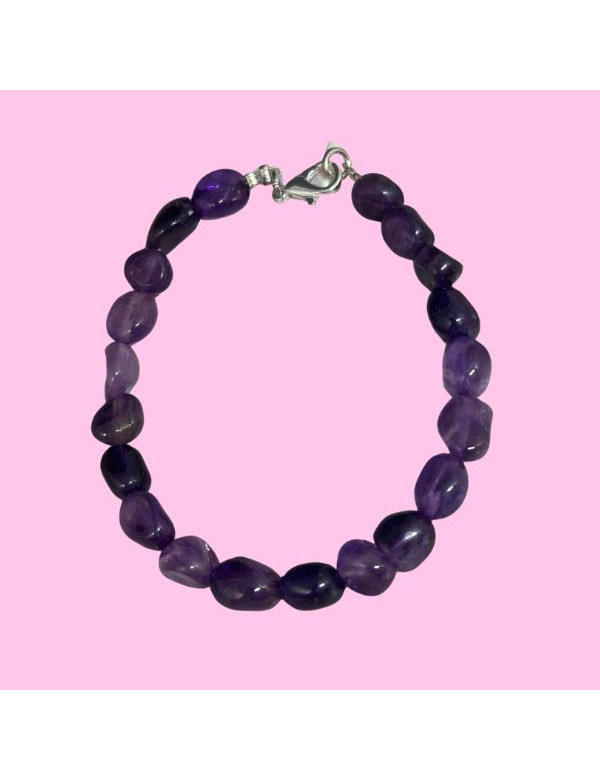 amethist natuurstenen armbandje handmade