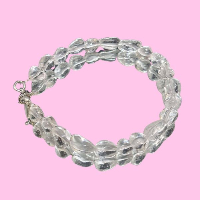 kristal helder natuurstenen armbandje handmade