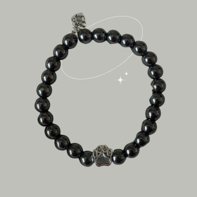 Handmade armband met zwarte Hematiet kralen