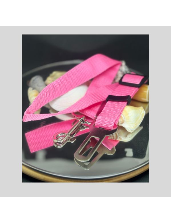 Autogordel huisdier roze