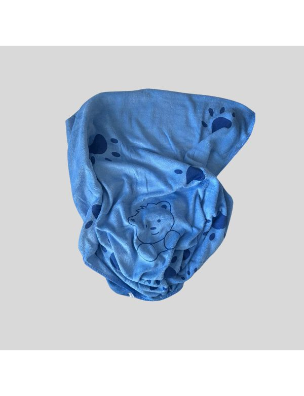 Honden handdoek blauw