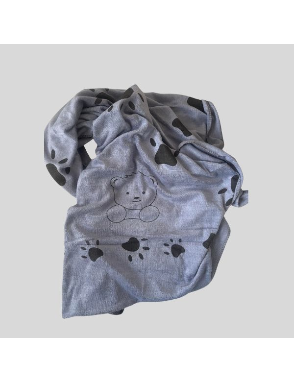 Honden handdoek grijs