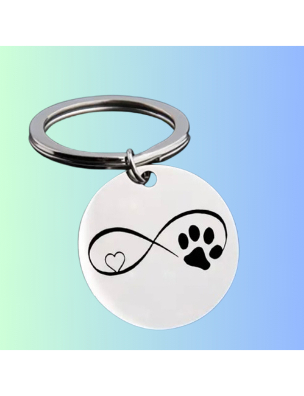 Infinity met pootafdruk en hart