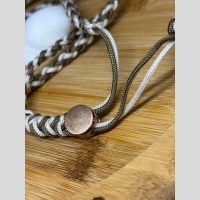 Showlijntje met hals en handmade glaskralen