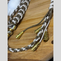 Showlijntje met hals en handmade glaskralen