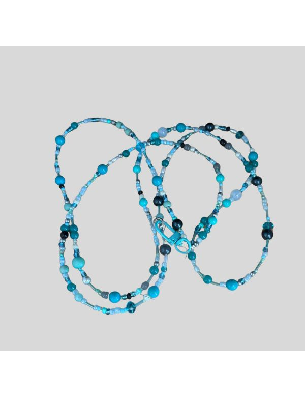 telefoonkoordje turquoise/blauw